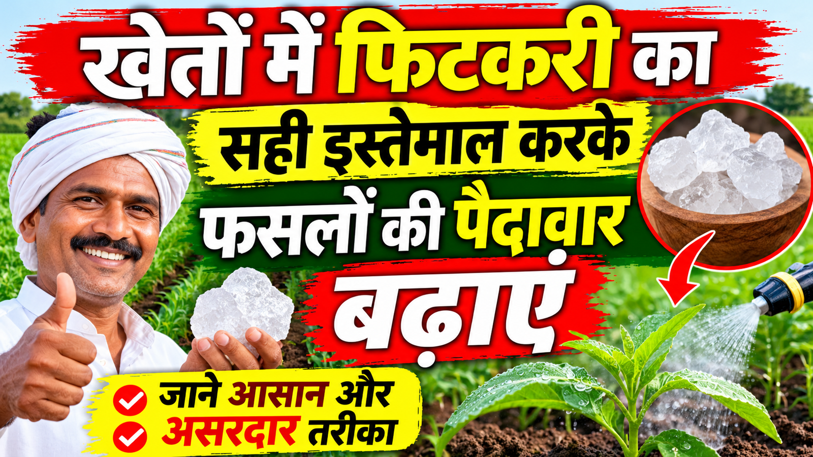 kheti mein fitkari ka upyog
